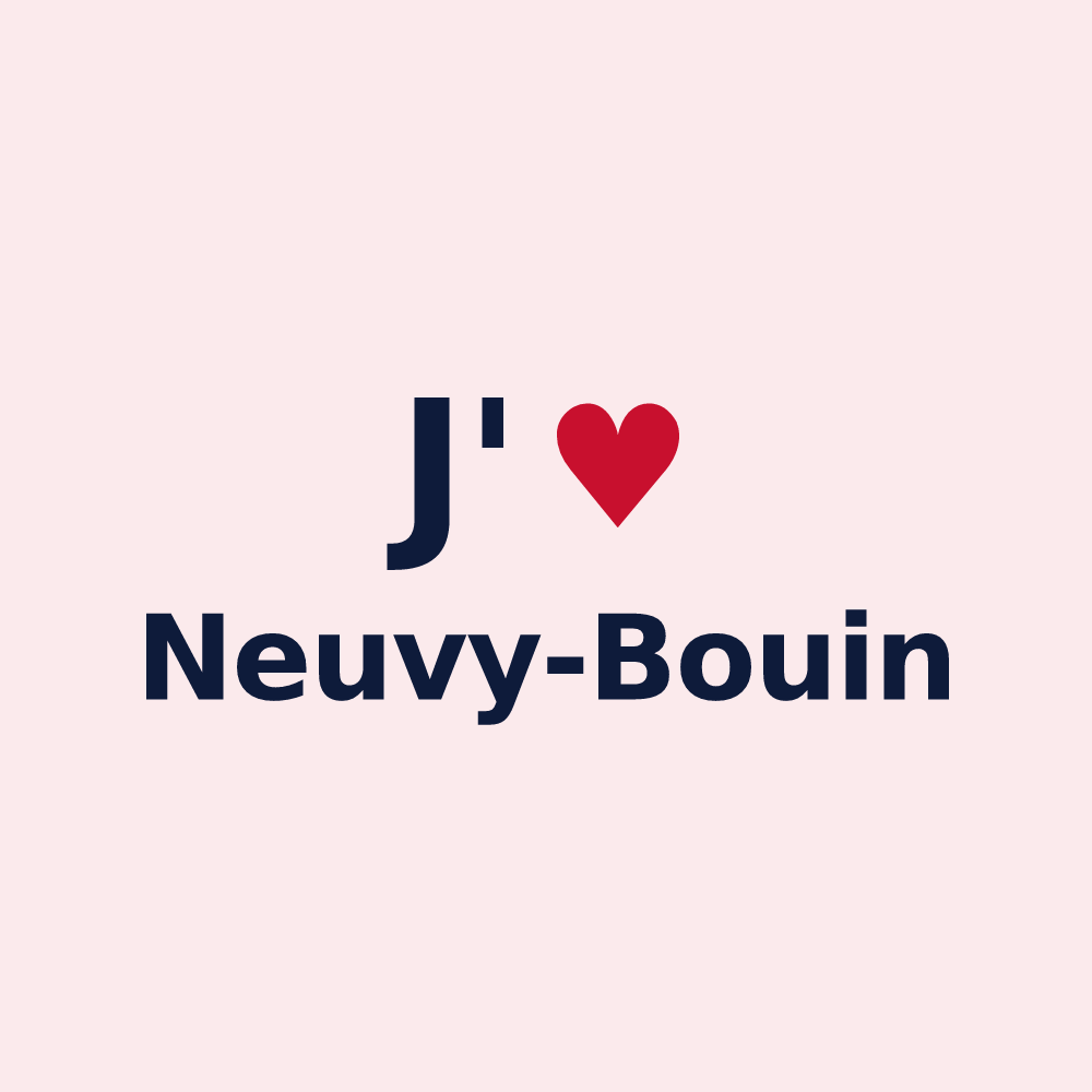 Magnet personnalisé Neuvy-Bouin — design J'aime Neuvy-Bouin