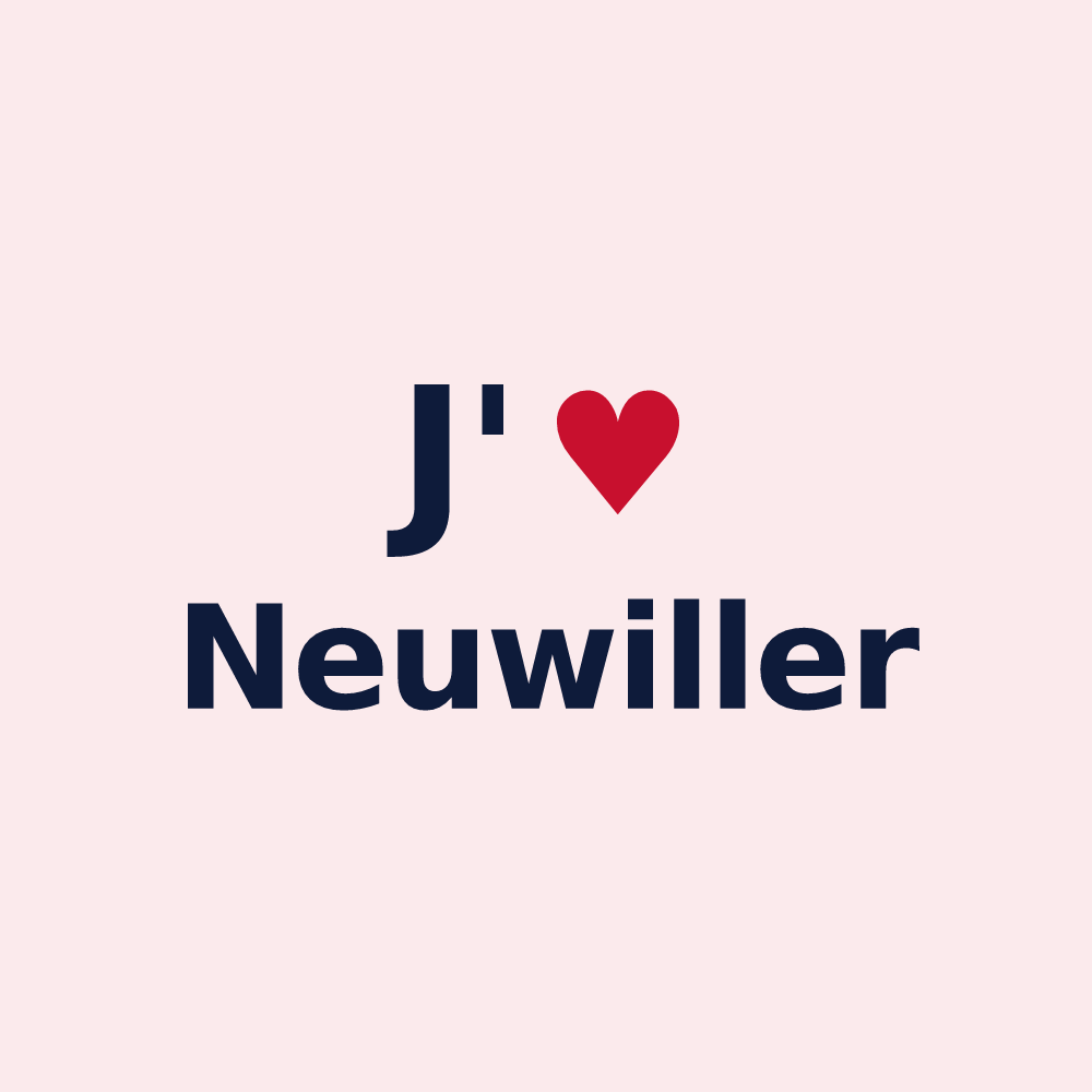 Magnet personnalisé Neuwiller — design J'aime Neuwiller