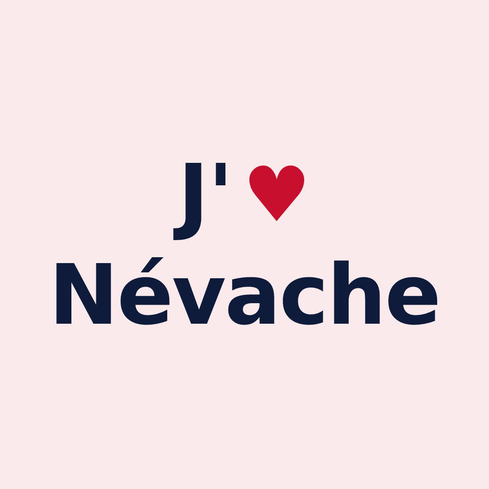 Magnet personnalisé Névache — design J'aime Névache