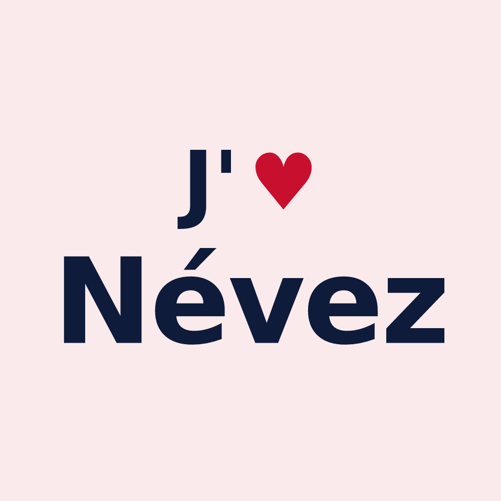 Magnet personnalisé Névez — design J'aime Névez