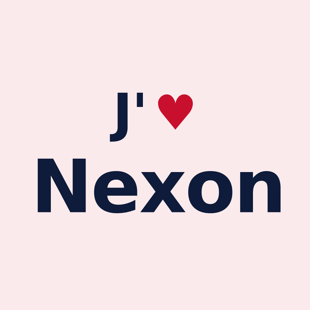 Magnet personnalisé Nexon — design J'aime Nexon