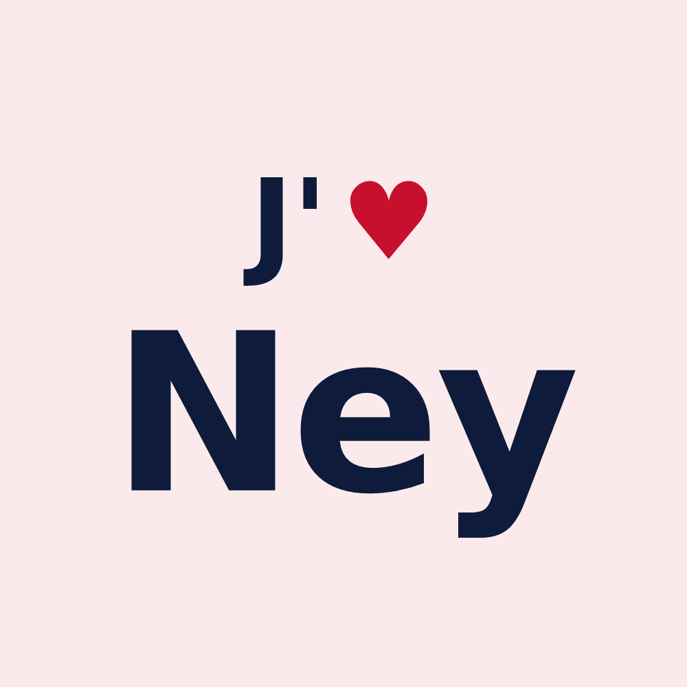 Magnet personnalisé Ney — design J'aime Ney