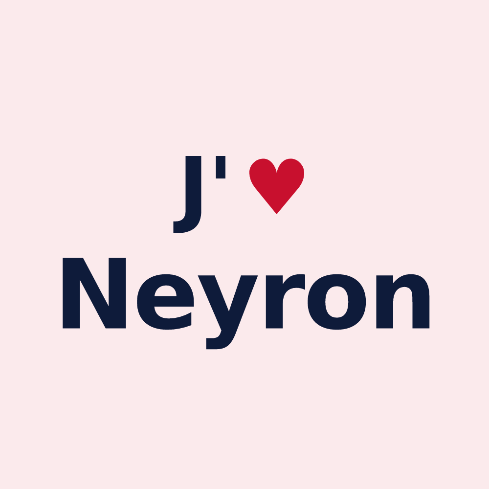 Magnet personnalisé Neyron — design « J'aime Neyron » imprimé sur le magnet