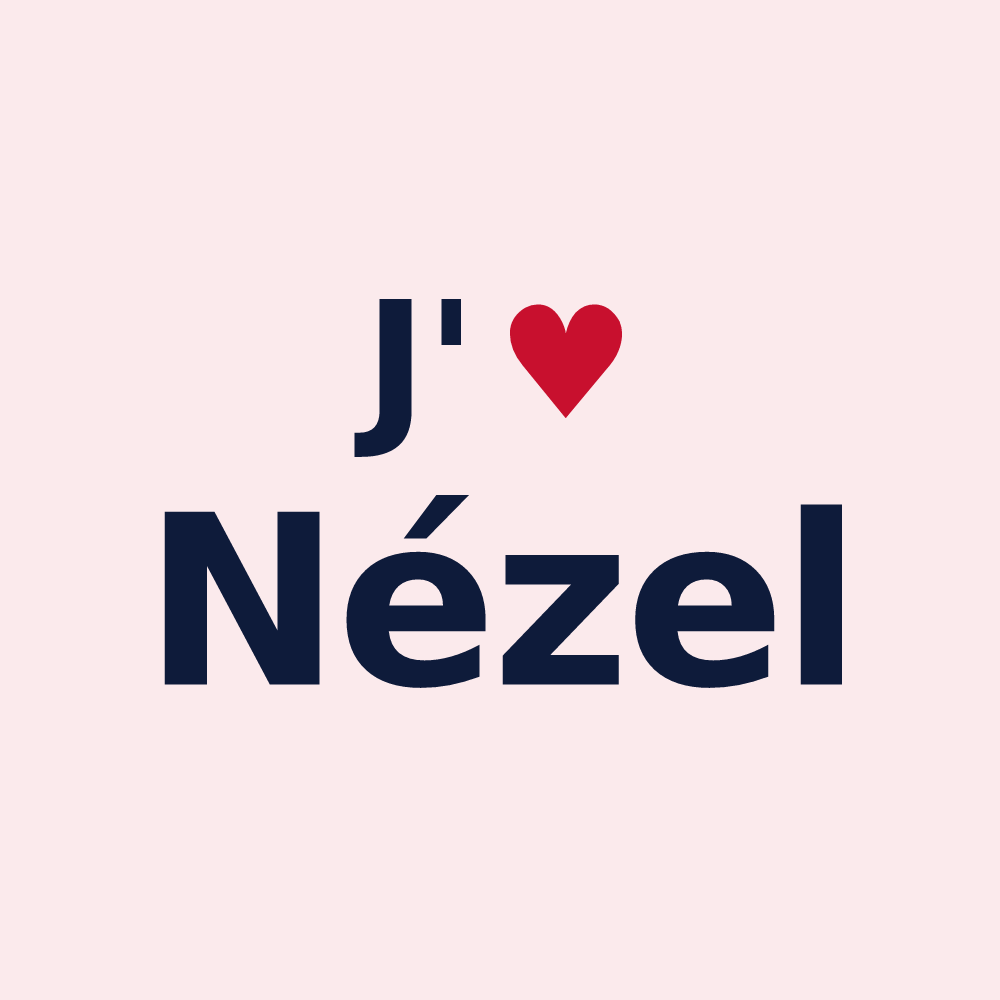Magnet personnalisé Nézel — design J'aime Nézel