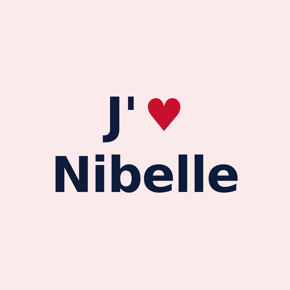 Magnet personnalisé Nibelle — design J'aime Nibelle