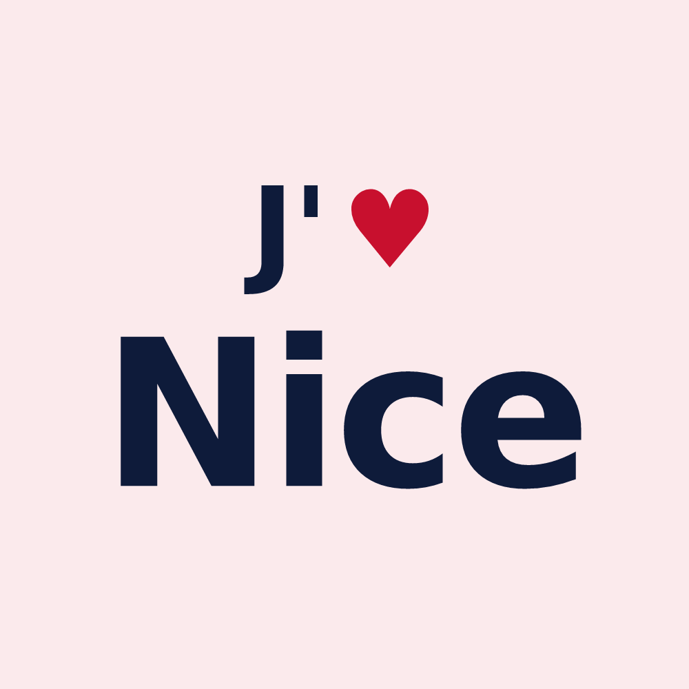 Magnet personnalisé Nice — design J'aime Nice