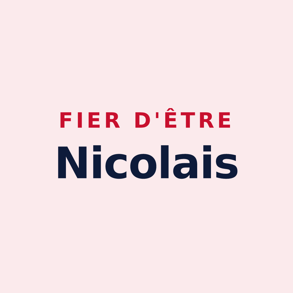 Magnet « Fier d'être Nicolais » — design pour Nicole
