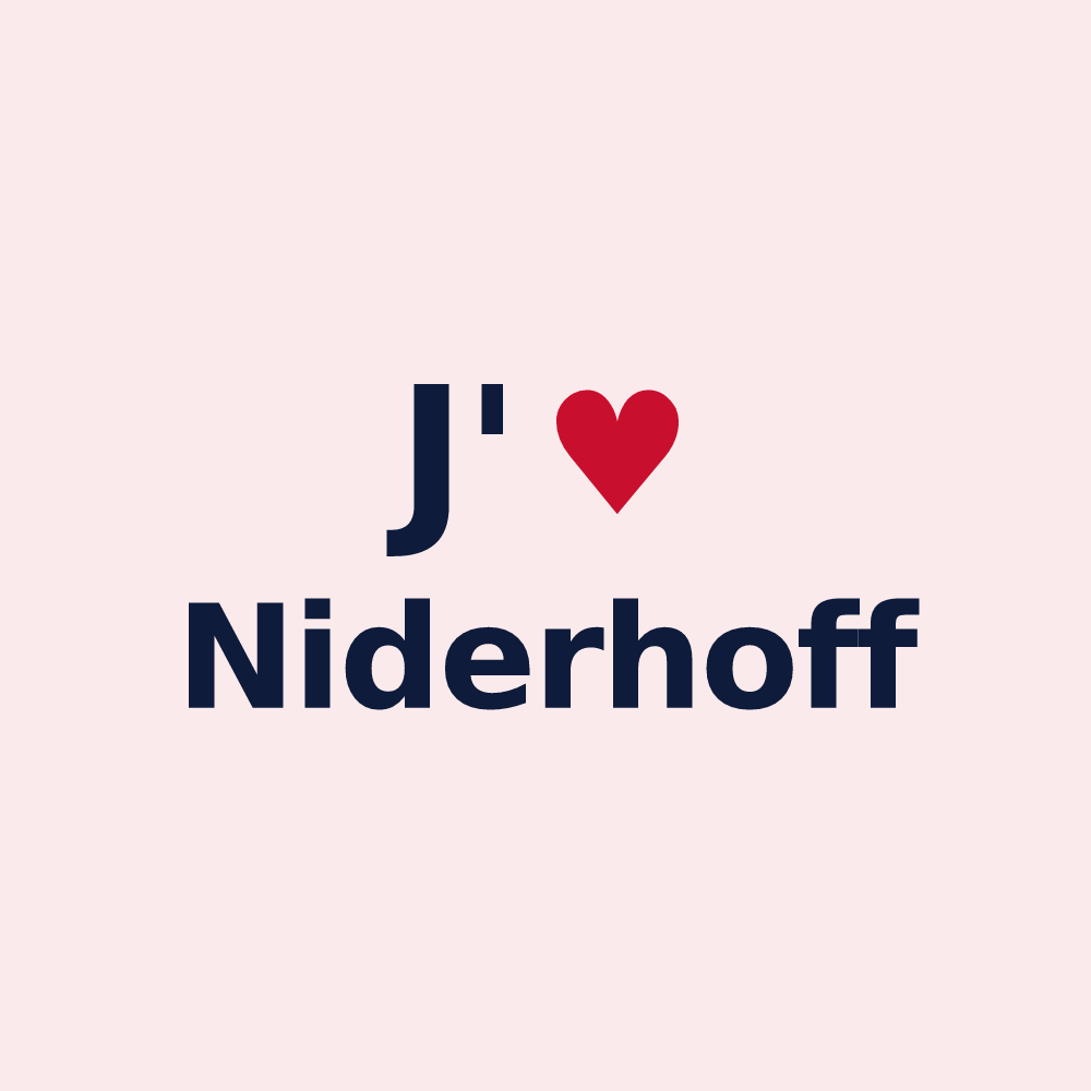 Magnet personnalisé Niderhoff — design J'aime Niderhoff