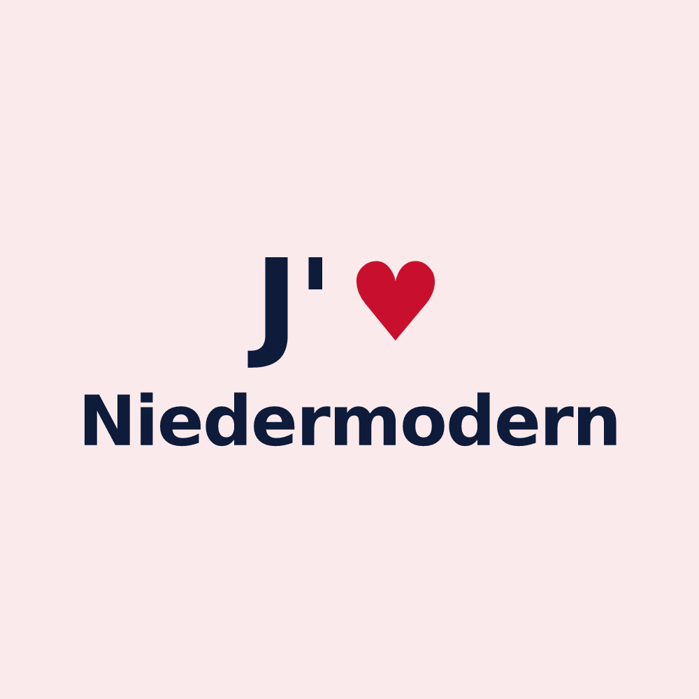 Magnet personnalisé Niedermodern — design J'aime Niedermodern