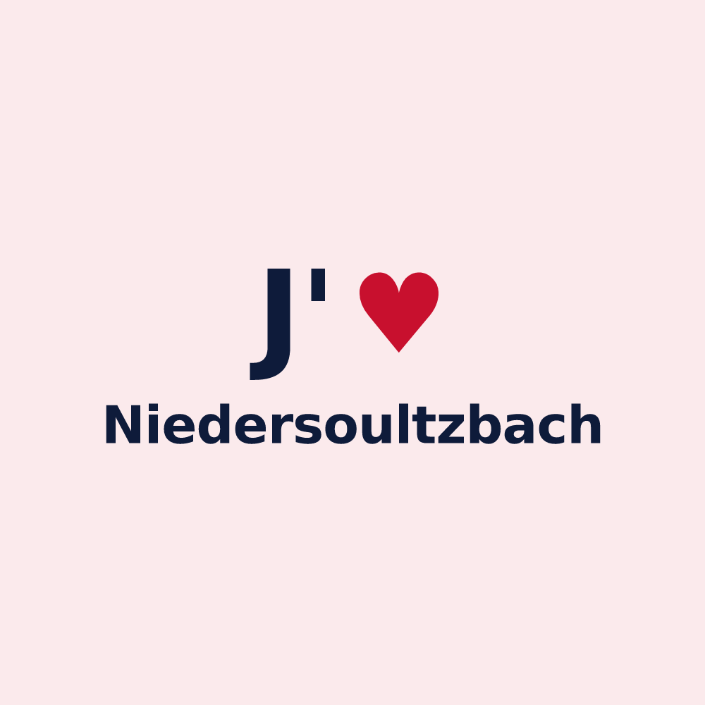Magnet personnalisé Niedersoultzbach — design J'aime Niedersoultzbach