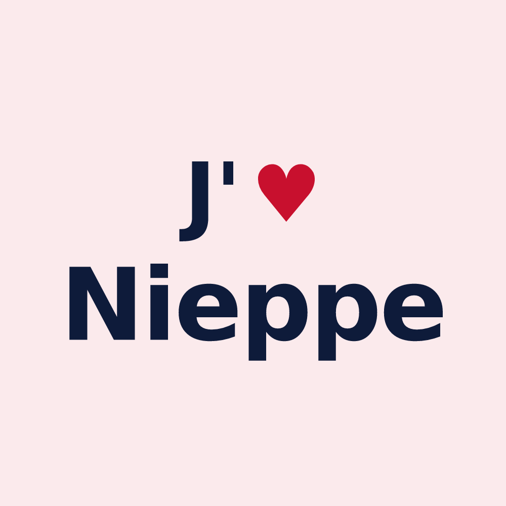 Magnet personnalisé Nieppe — design J'aime Nieppe