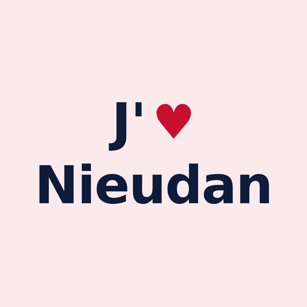 Magnet personnalisé Nieudan — design J'aime Nieudan