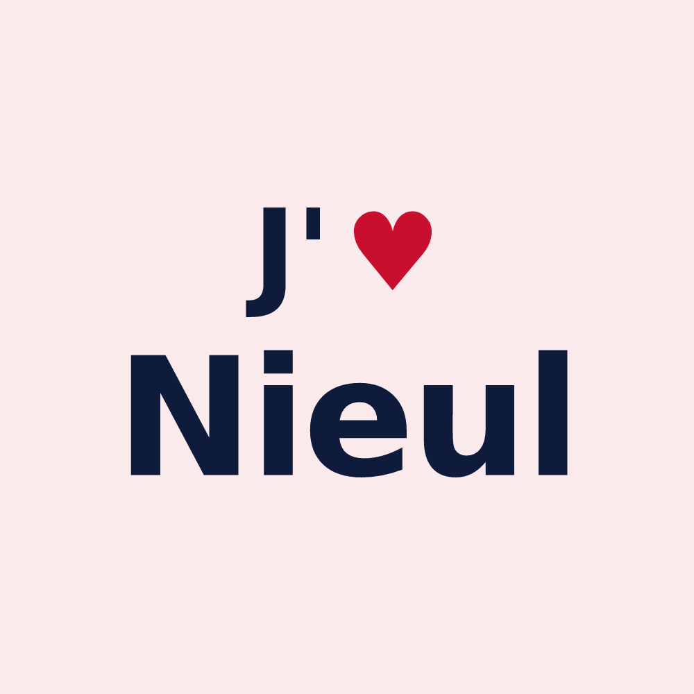 Magnet personnalisé Nieul — design J'aime Nieul