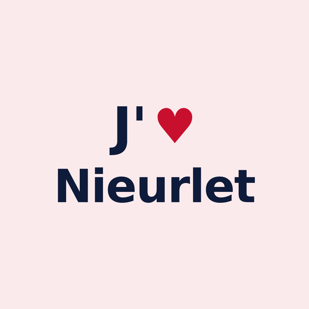 Magnet personnalisé Nieurlet — design J'aime Nieurlet