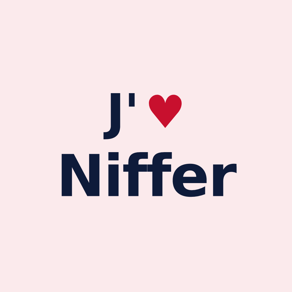Magnet personnalisé Niffer — design J'aime Niffer