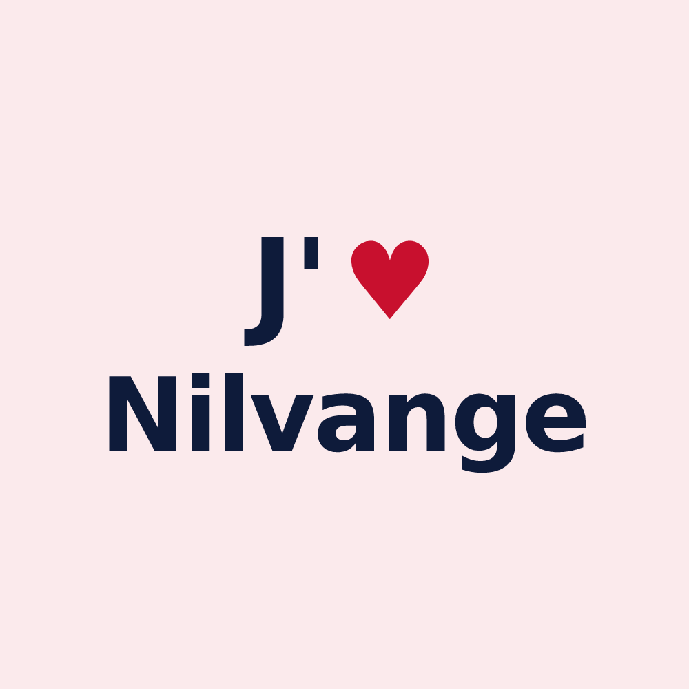 Magnet personnalisé Nilvange — design J'aime Nilvange