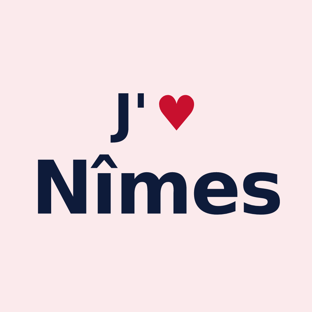 Magnet personnalisé Nîmes — design J'aime Nîmes