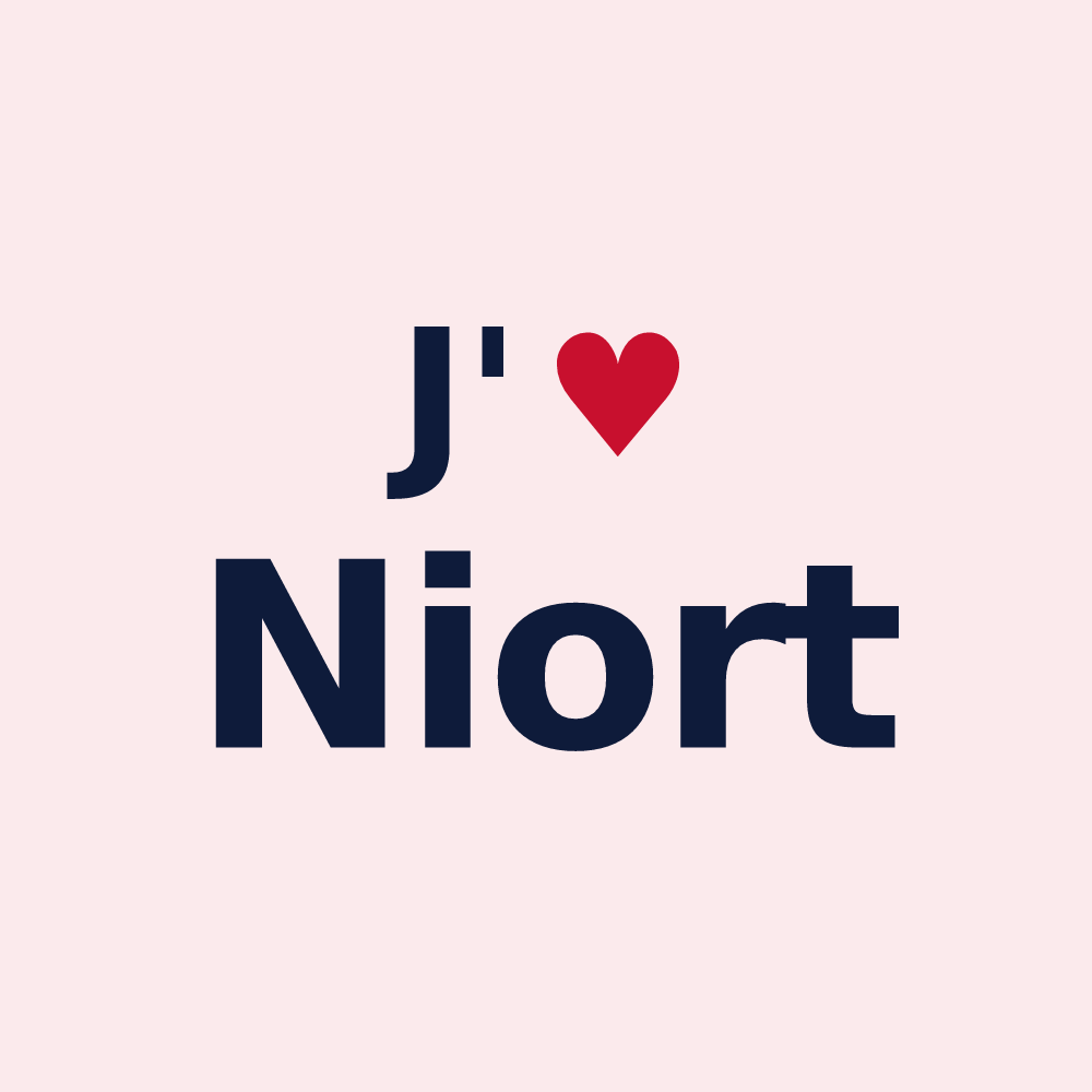 Magnet personnalisé Niort — design J'aime Niort