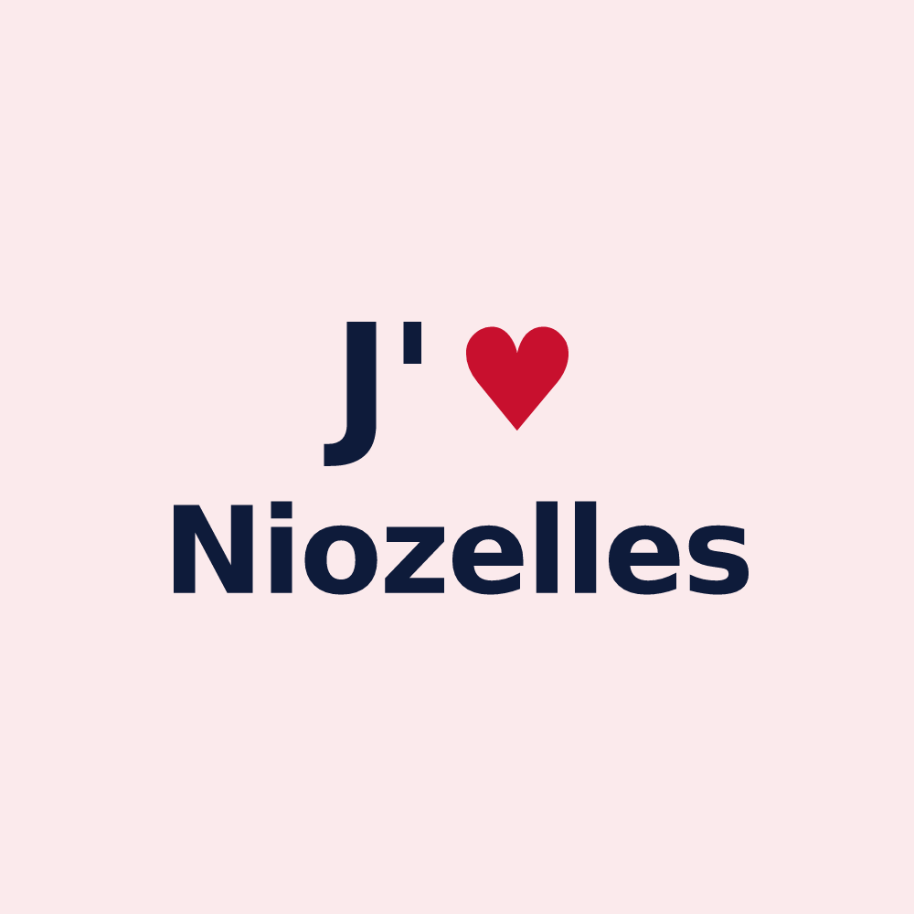 Magnet personnalisé Niozelles — design J'aime Niozelles