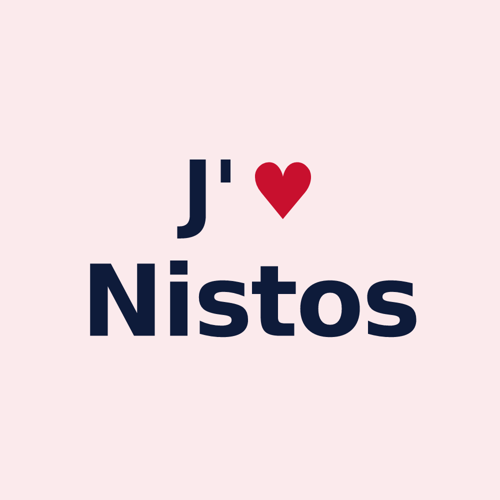 Magnet personnalisé Nistos — design J'aime Nistos