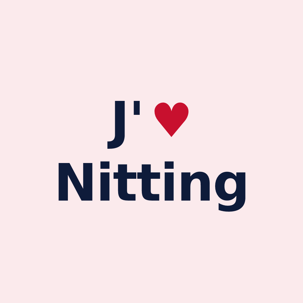 Magnet personnalisé Nitting — design « J'aime Nitting » imprimé sur le magnet