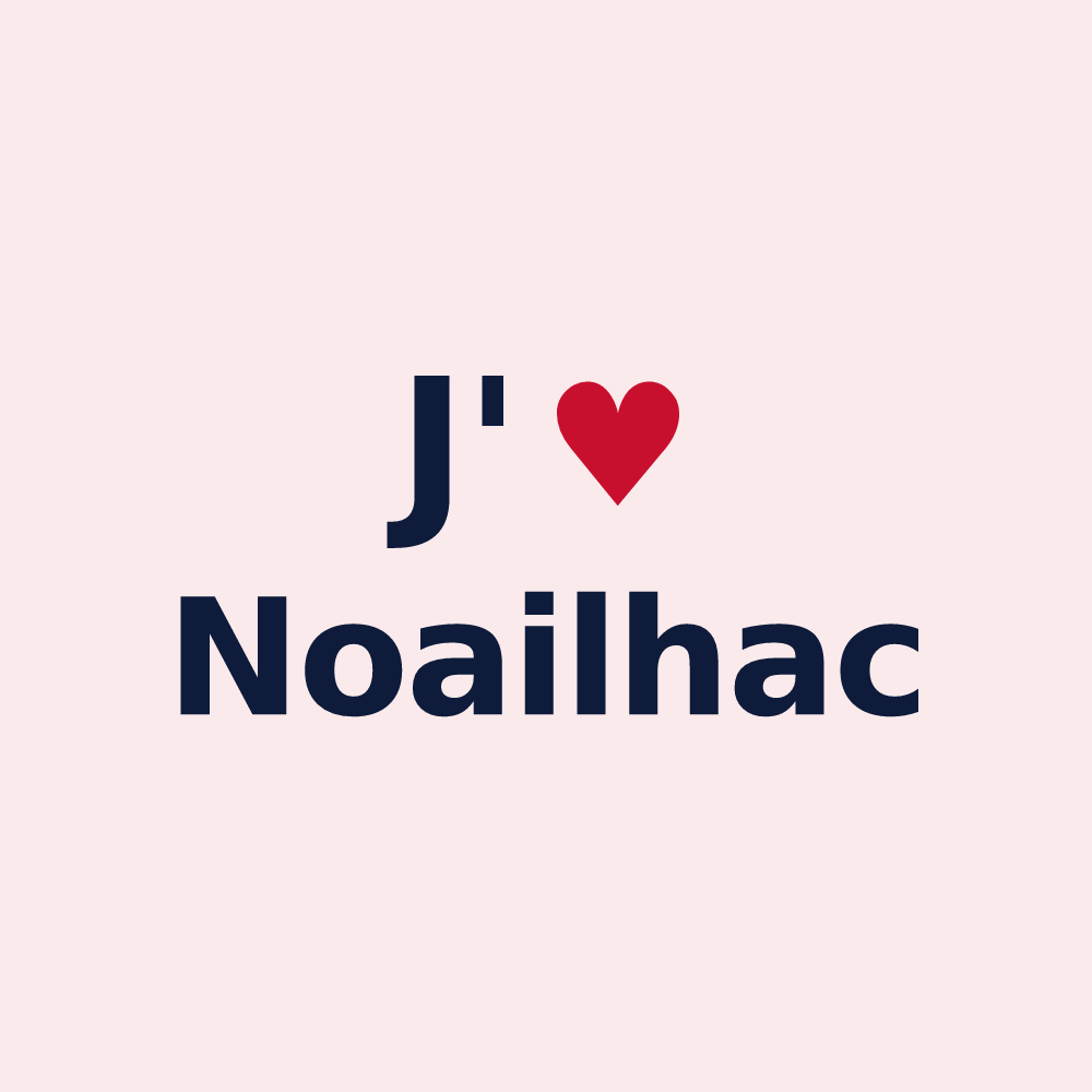 Magnet personnalisé Noailhac — design J'aime Noailhac