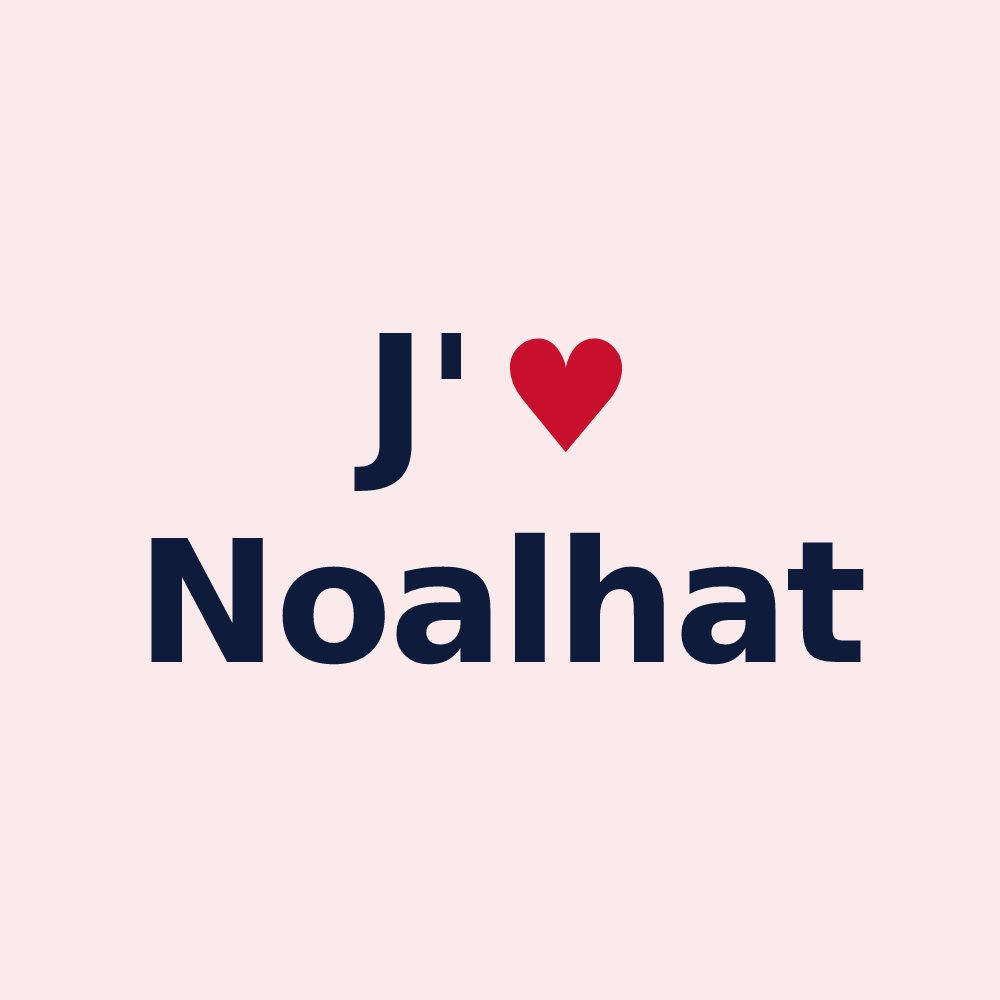 Magnet personnalisé Noalhat — design J'aime Noalhat