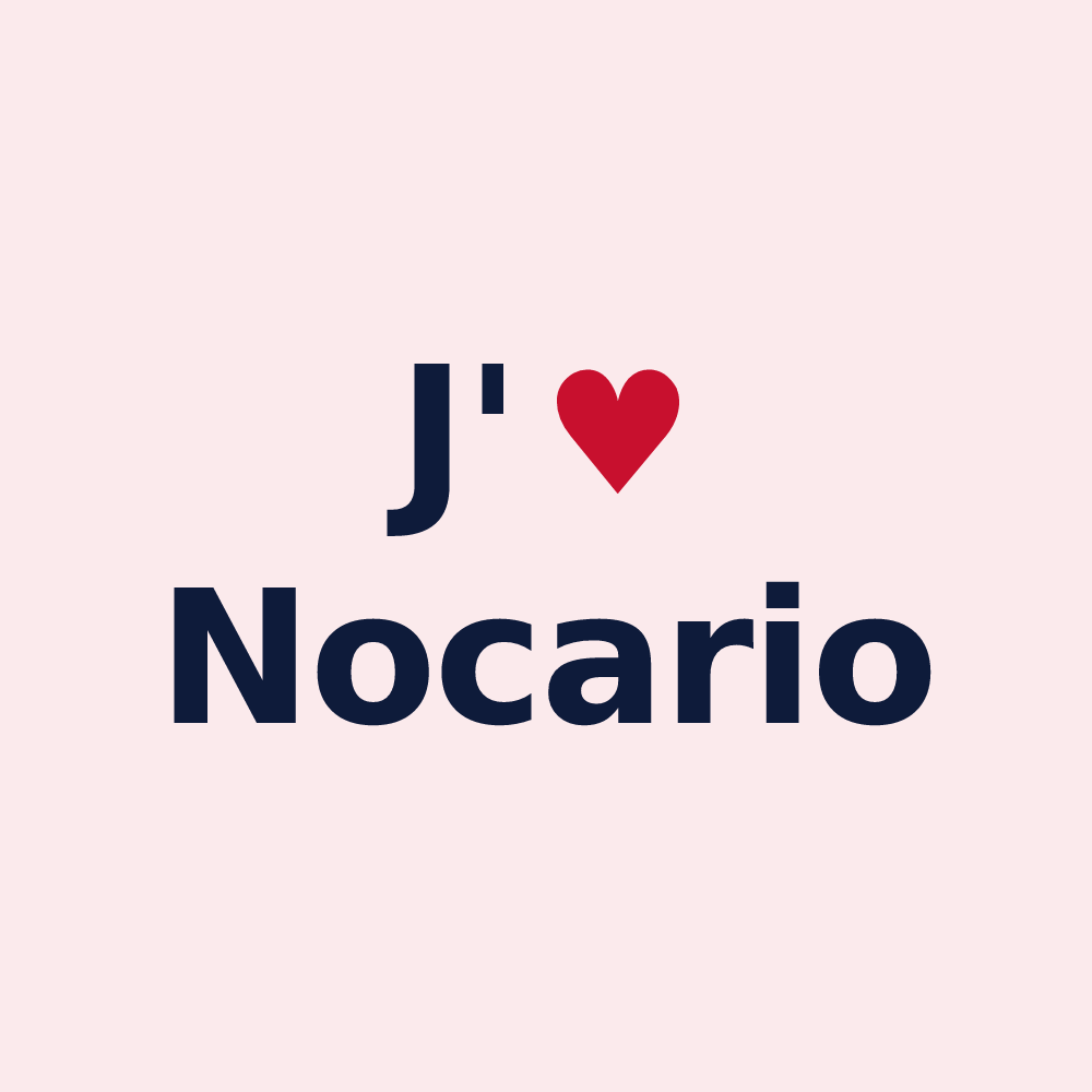 Magnet personnalisé Nocario — design J'aime Nocario