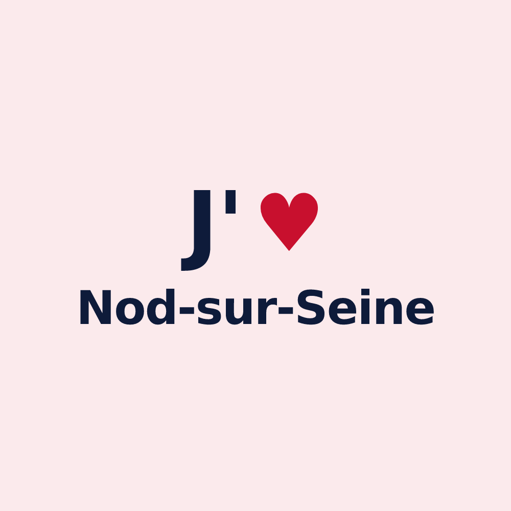 Magnet personnalisé Nod-sur-Seine — design J'aime Nod-sur-Seine