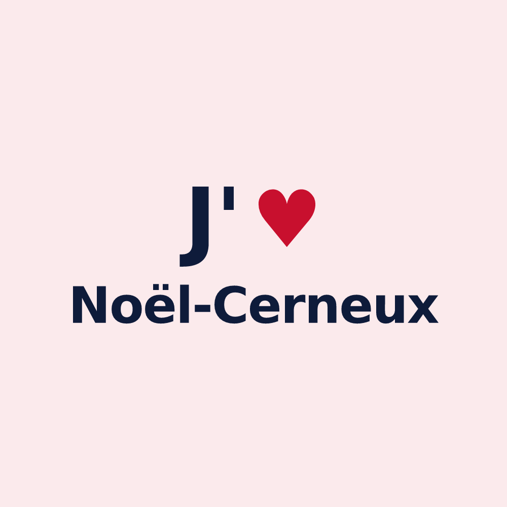 Magnet personnalisé Noël-Cerneux — design J'aime Noël-Cerneux