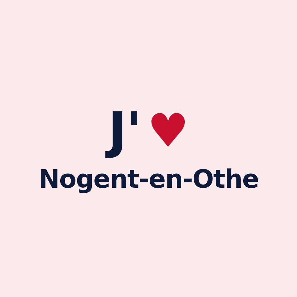 Magnet personnalisé Nogent-en-Othe — design J'aime Nogent-en-Othe