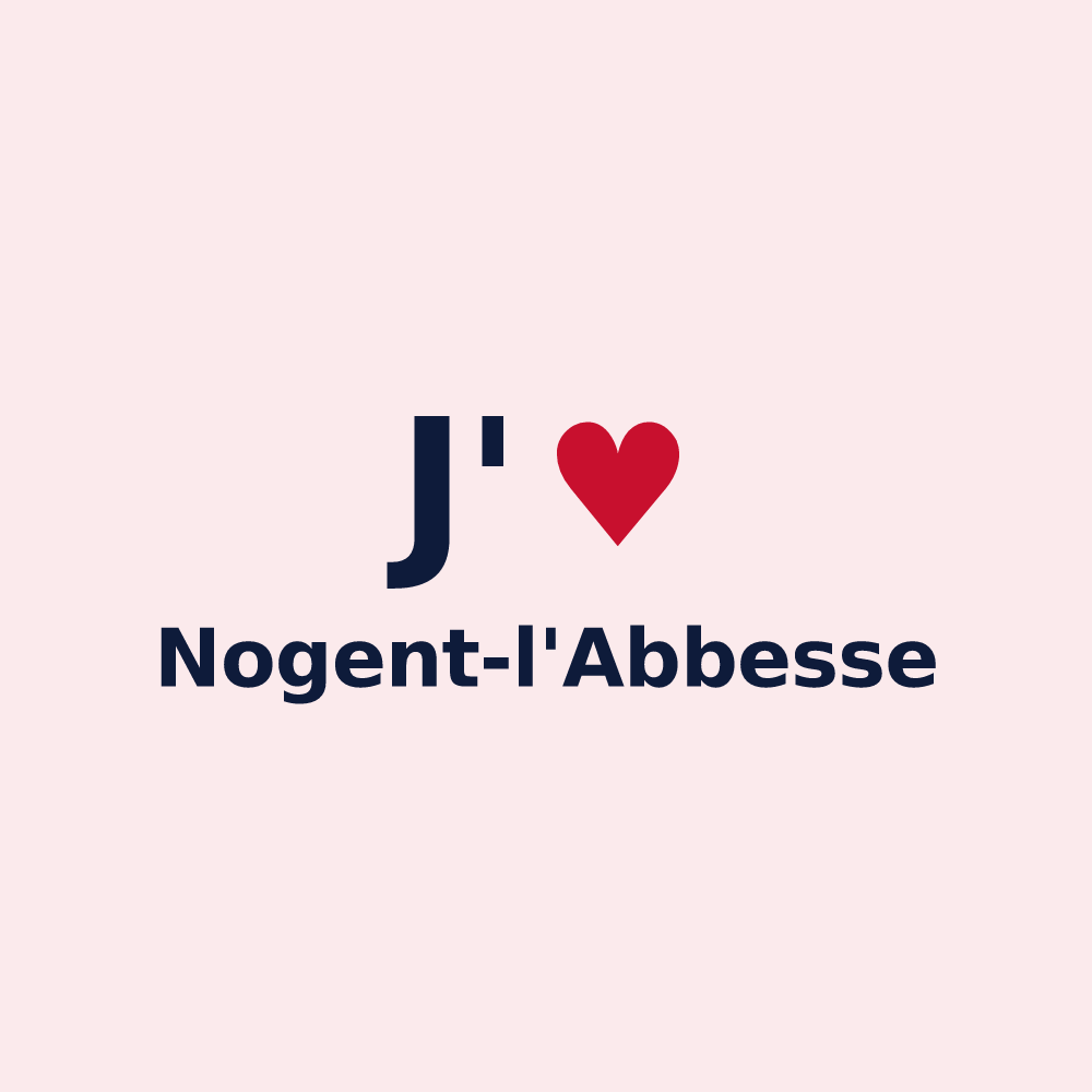 Magnet personnalisé Nogent-l'Abbesse — design J'aime Nogent-l'Abbesse