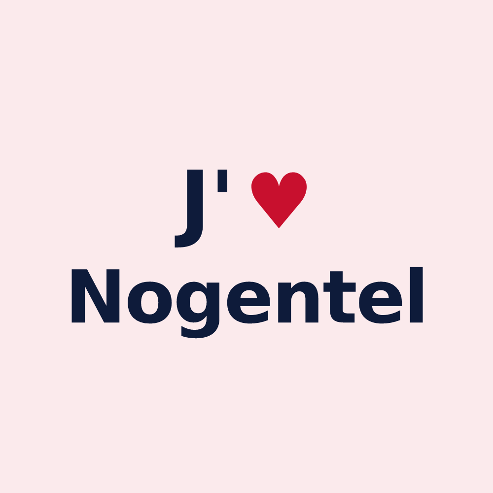 Magnet personnalisé Nogentel — design « J'aime Nogentel » imprimé sur le magnet