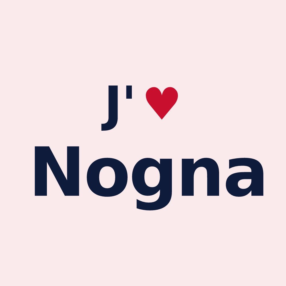 Magnet personnalisé Nogna — design J'aime Nogna