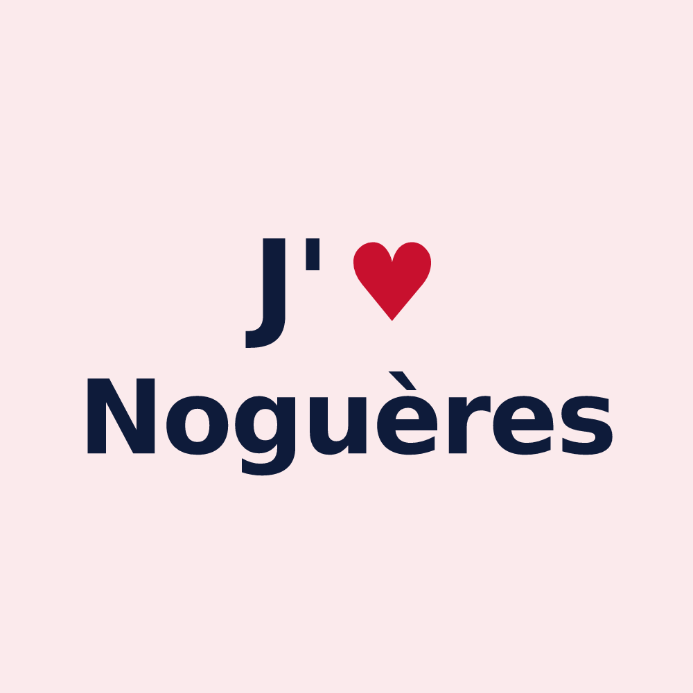 Magnet personnalisé Noguères — design J'aime Noguères