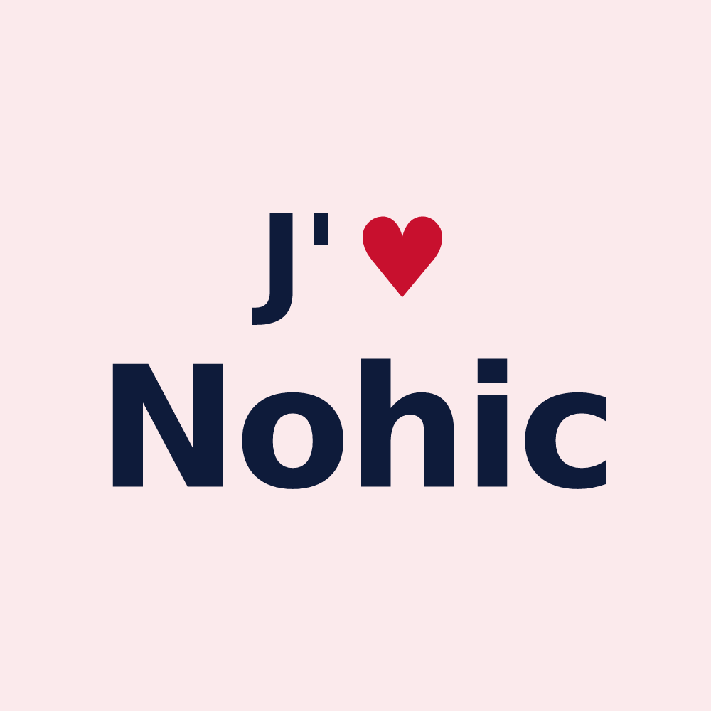 Magnet personnalisé Nohic — design J'aime Nohic