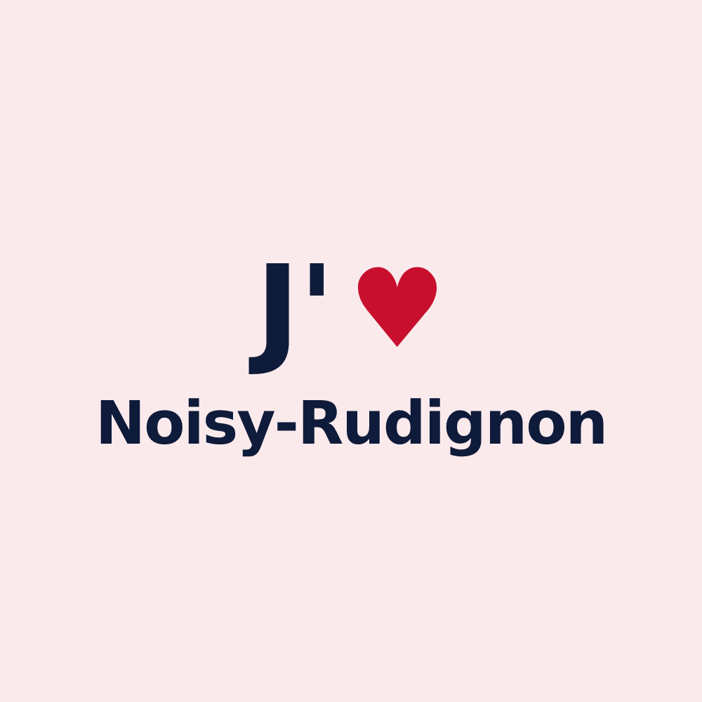 Magnet personnalisé Noisy-Rudignon — design « J'aime Noisy-Rudignon » imprimé sur le magnet
