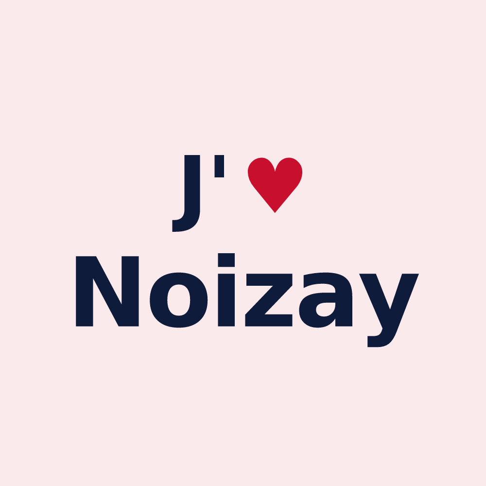 Magnet personnalisé Noizay — design J'aime Noizay