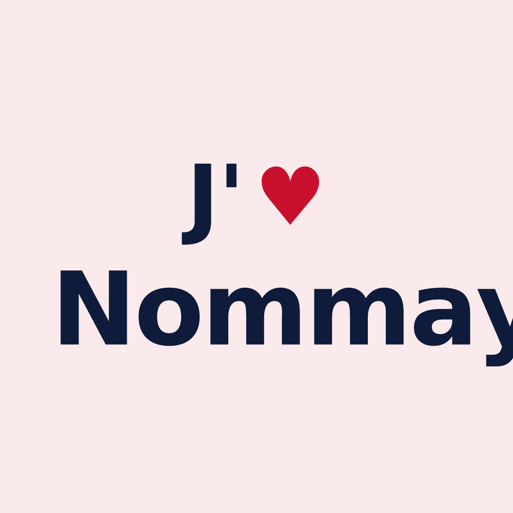 Magnet personnalisé Nommay — design J'aime Nommay