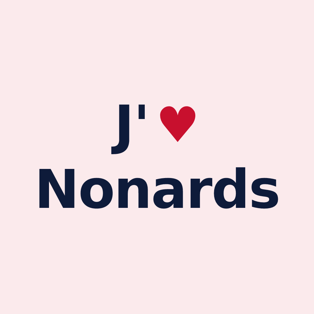 Magnet personnalisé Nonards — design J'aime Nonards