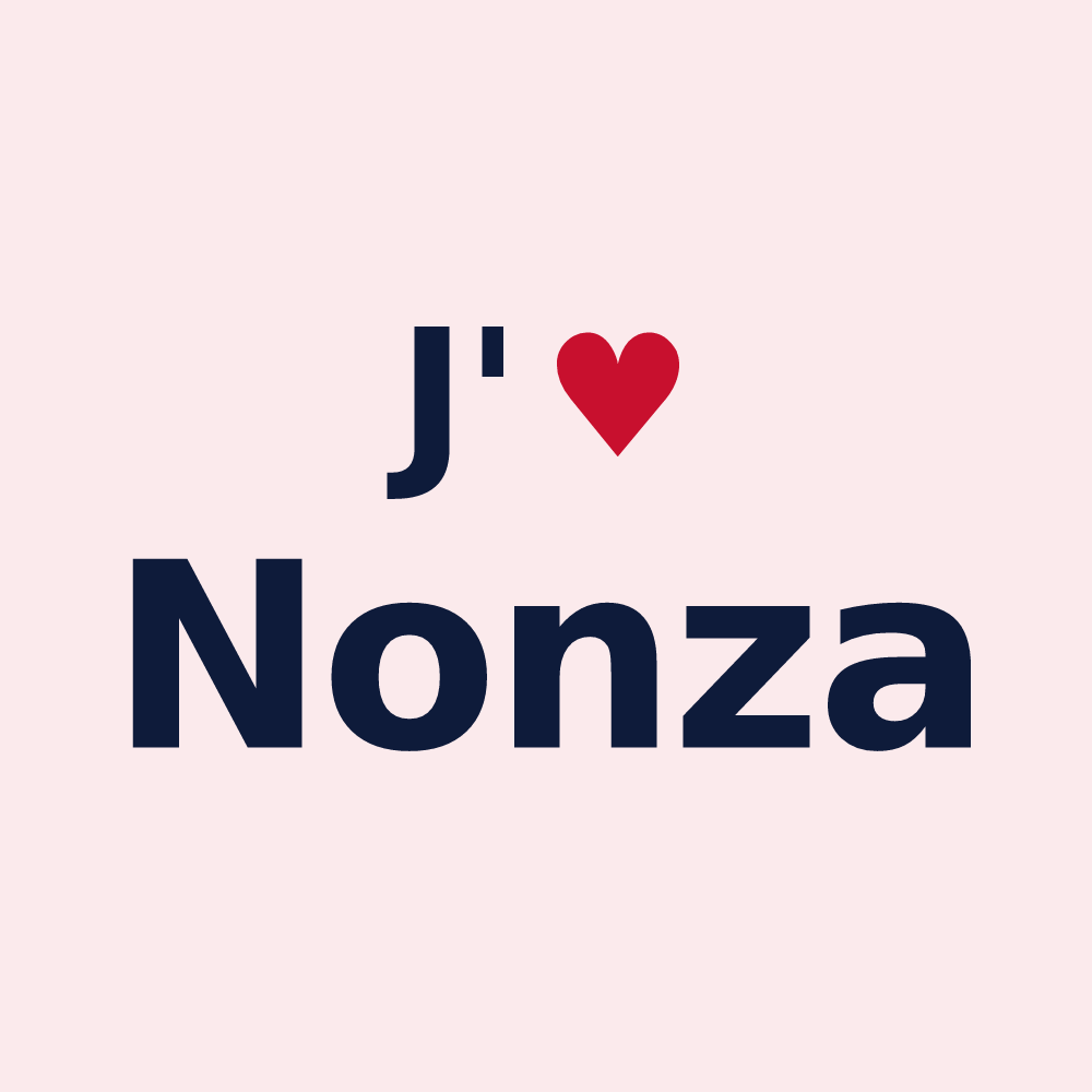 Magnet personnalisé Nonza — design J'aime Nonza