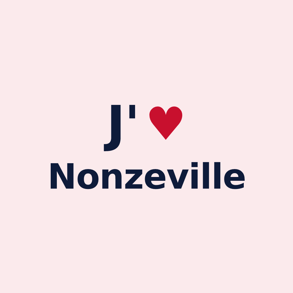 Magnet personnalisé Nonzeville — design J'aime Nonzeville
