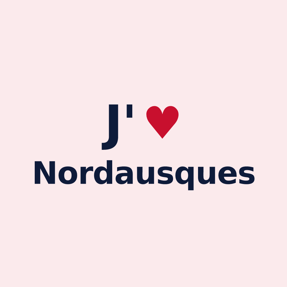 Magnet personnalisé Nordausques — design J'aime Nordausques