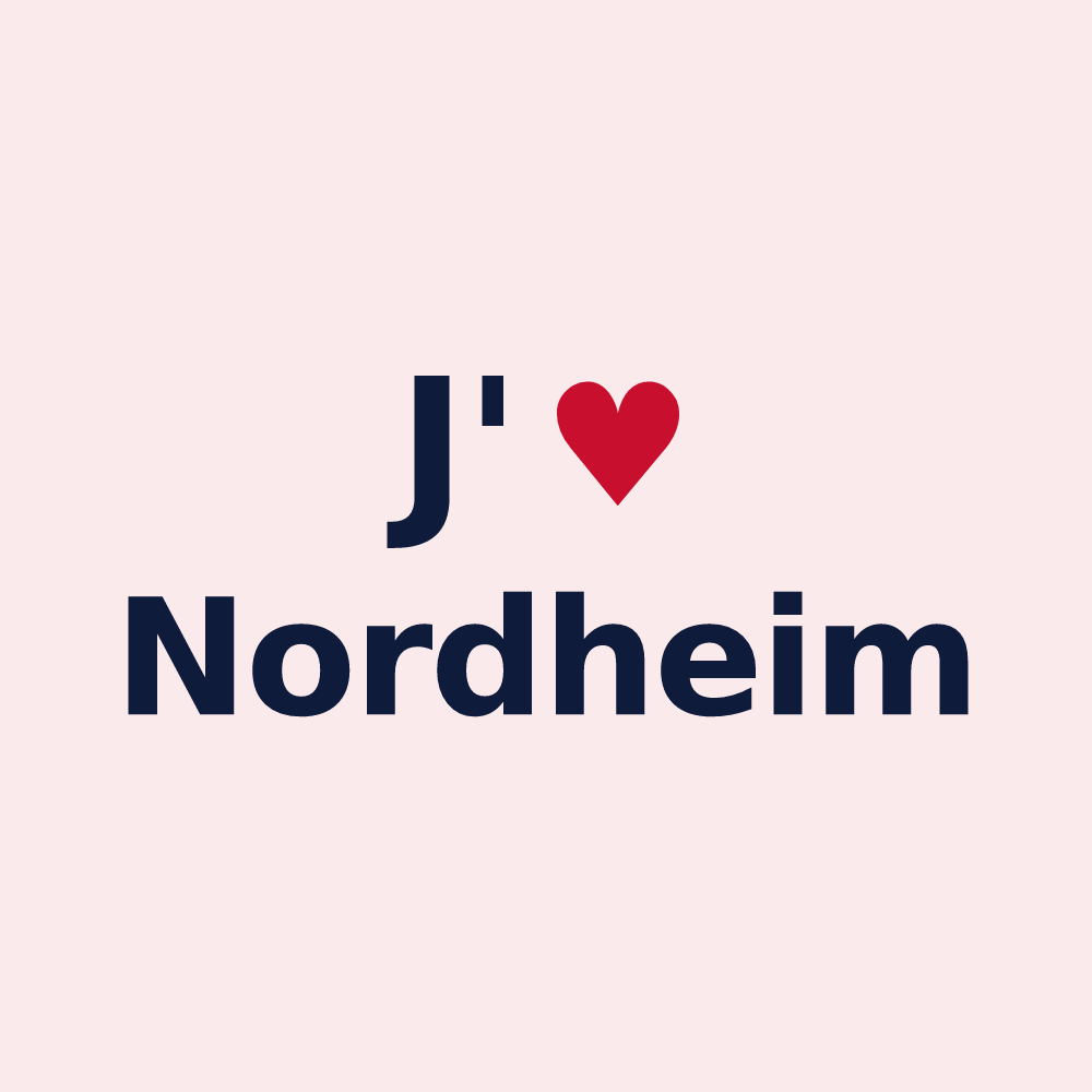 Magnet personnalisé Nordheim — design J'aime Nordheim