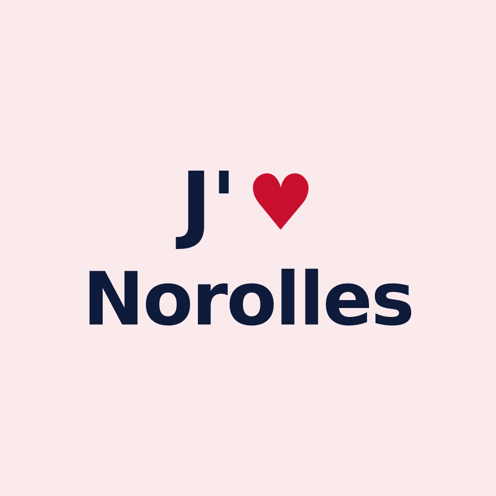 Magnet personnalisé Norolles — design « J'aime Norolles » imprimé sur le magnet