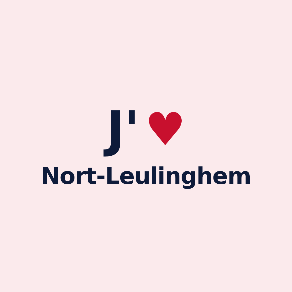 Magnet personnalisé Nort-Leulinghem — design J'aime Nort-Leulinghem