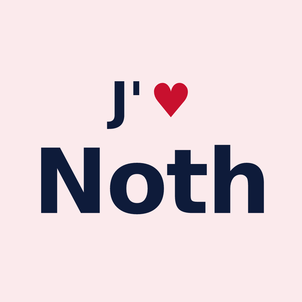 Magnet personnalisé Noth — design J'aime Noth