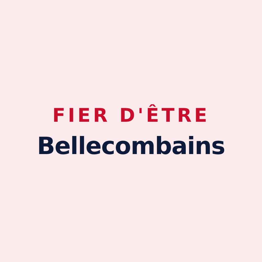 Magnet « Fier d'être Bellecombains » — design pour Notre-Dame-de-Bellecombe