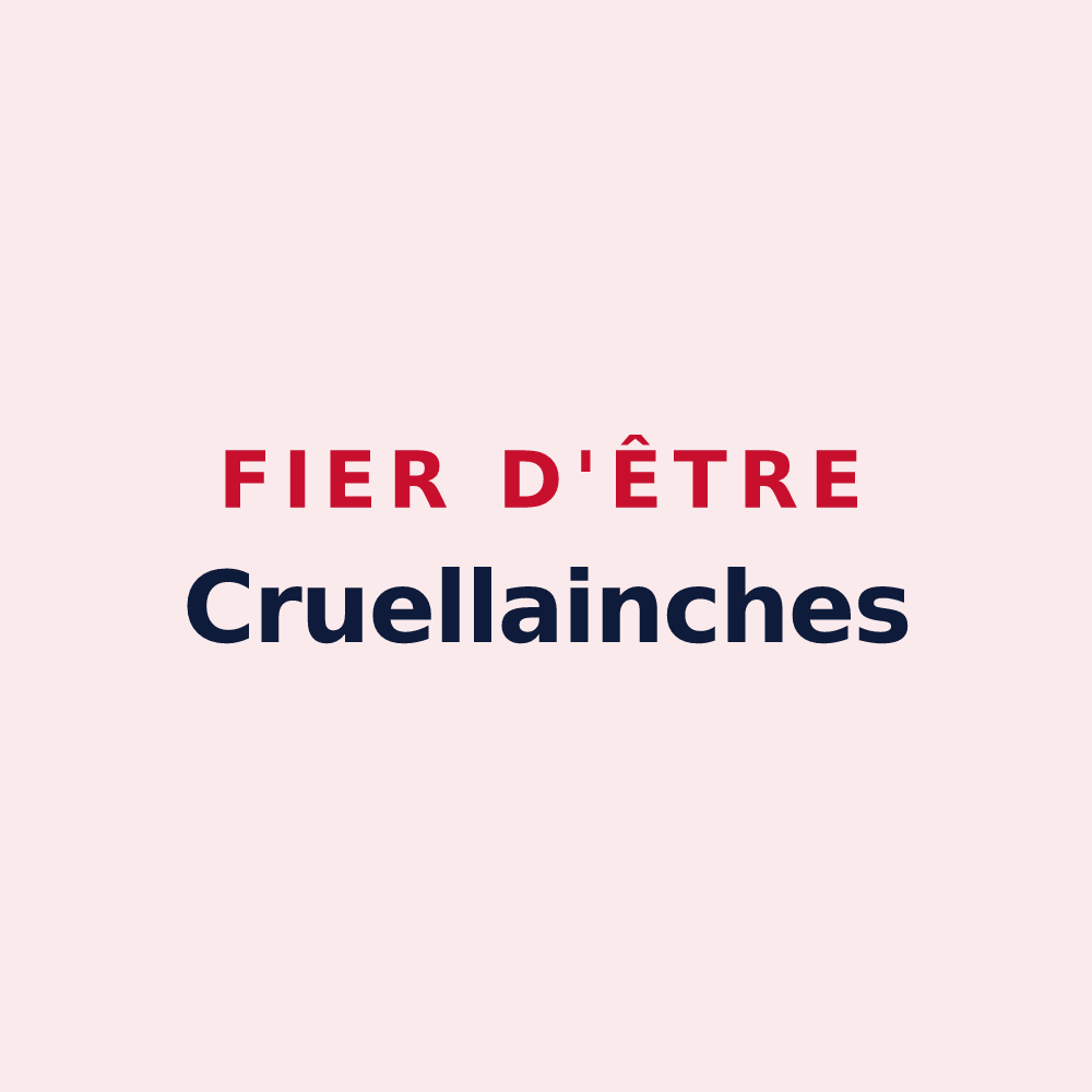 Magnet « Fier d'être Cruellainches » — design pour Notre-Dame-du-Cruet