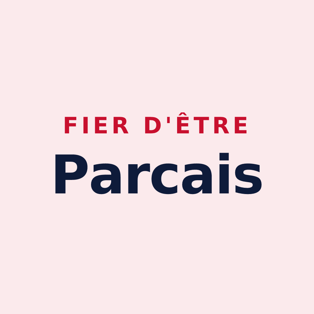 Magnet « Fier d'être Parcais » — design pour Notre-Dame-du-Parc